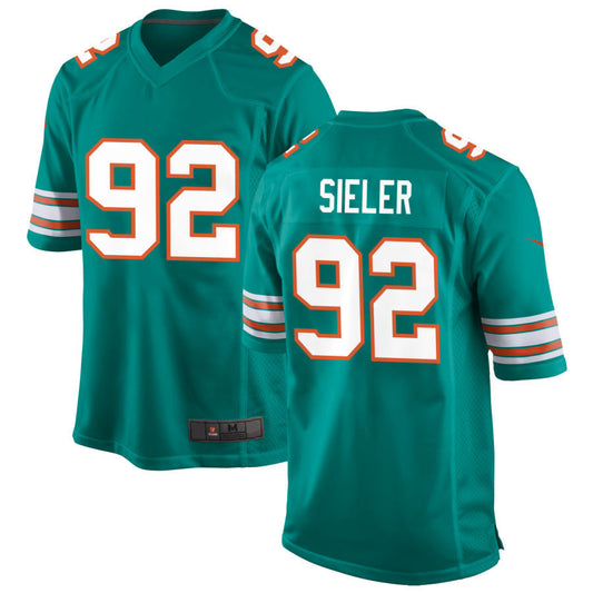 Football Jerseys M.Dolphins #92 Zach Sieler Player Stitched Game Jersey