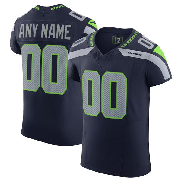 Custom S.Seahawks College Navy Scarlet Vapor F.U.S.E. Elite Jersey Stitched American Football Jerseys
