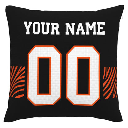 Custom C.Bengals Pillow Decorative Throw Pillow Case - Print Personalized Football Team Fans Name & Number Birthday Gift Football Pillows