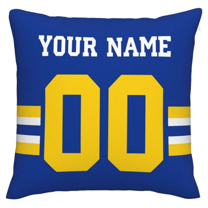 Custom LA.Rams Pillow Decorative Throw Pillow Case - Print Personalized Football Team Fans Name & Number Birthday Gift Football Pillows