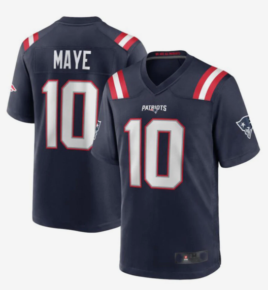 NE.Patriots #10 Drake Maye Navy Vapor F.U.S.E. Limited Jersey Stitched American Football Jerseys