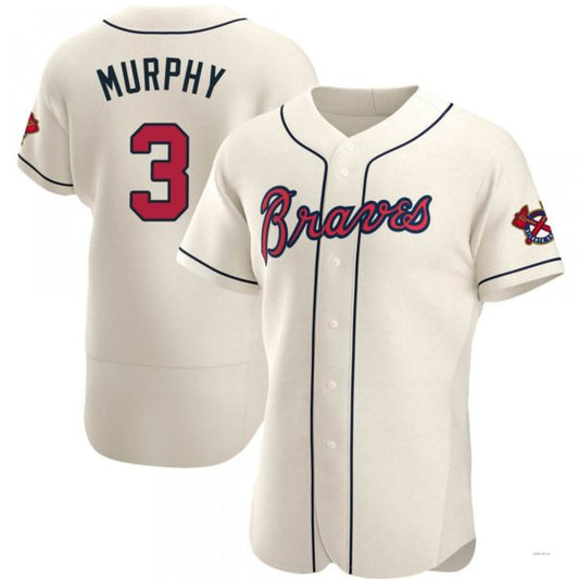 Atlanta Braves #3 Dale Murphy Cream Alternate Jersey Stitches Baseball Jerseys