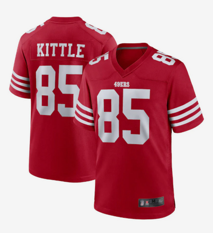 SF.49ers #85 George Kittle Scarlet Vapor F.U.S.E. Limited Jersey Stitched American Football Jerseys