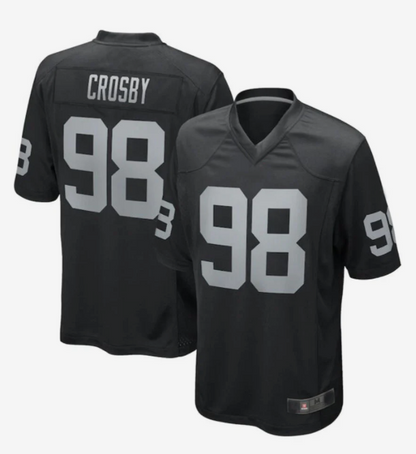 #98 Maxx Crosby Player LV.Raiders Black Game Football Jerseys