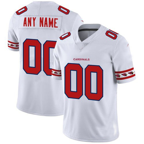 A.Cardinals Custom White Team Logo Vapor Limited Jersey Stitched Football Jersey