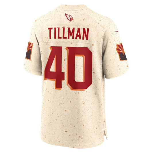 A.Cardinals #40 Pat Tillman 2025 Rivalries Collection Retired Player Game Jersey-Nery - Natural Stitched American Football Jersey-Nerys