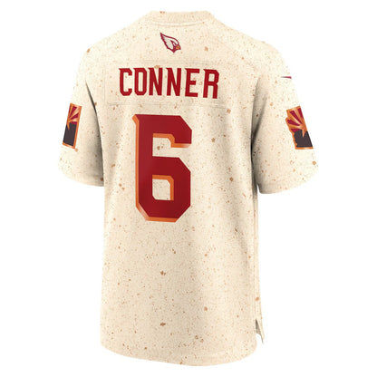 A.Cardinals #6 James Conner 2025 Rivalries Collection Game Jersey-Nery - Natural Stitched American Football Jersey-Nerys