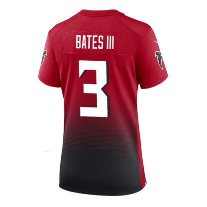 A.Falcons #3 Jessie Bates III Game Player Jersey - Red Stitched American Football Jerseys