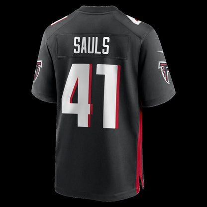 A.Falcons #41 Ben Sauls Black Team Game Stitched American Football Jerseys