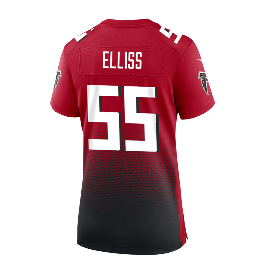 A.Falcons #55 Kaden Elliss Alternate Game Jersey - Red Stitched American Football Jerseys