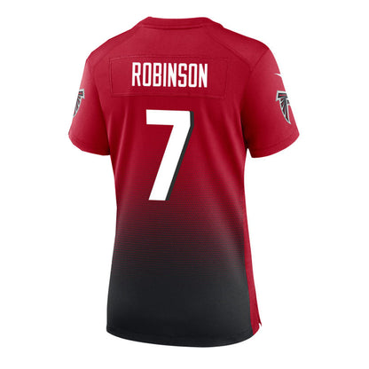 A.Falcons #7 Bijan Robinson Alternate Game Jersey - Red Stitched American Football Jerseys