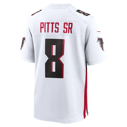 A.Falcons #8 Kyle Pitts Sr. White White Game Stitched American Football Jerseys