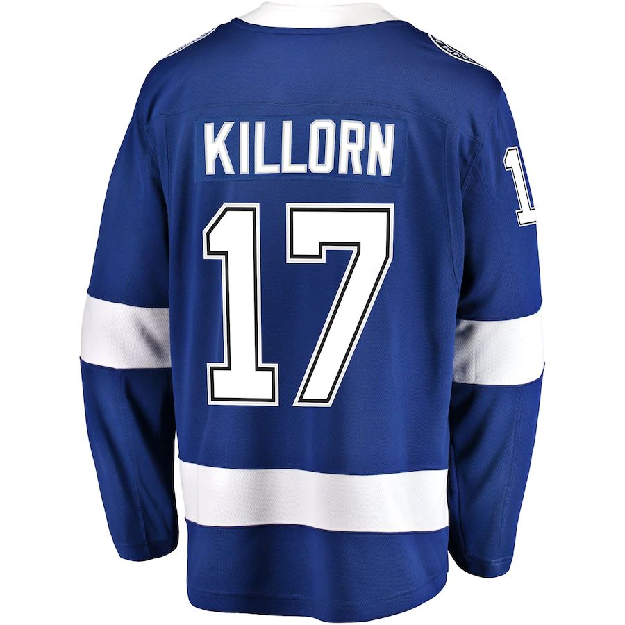 TB.Lightning #17 Alex Killorn Fanatics Branded Home Breakaway Player Jersey  Blue Stitched American Hockey Jerseys CROVYIE