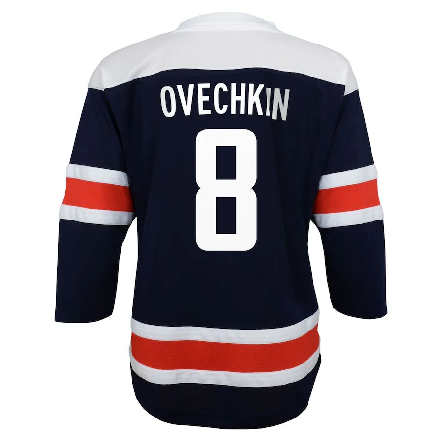 W.Capitals #8 Alex Ovechkin Infant 2020-21 Alternate Replica Player Jersey Navy Stitched American Hockey Jerseys CROVYIE
