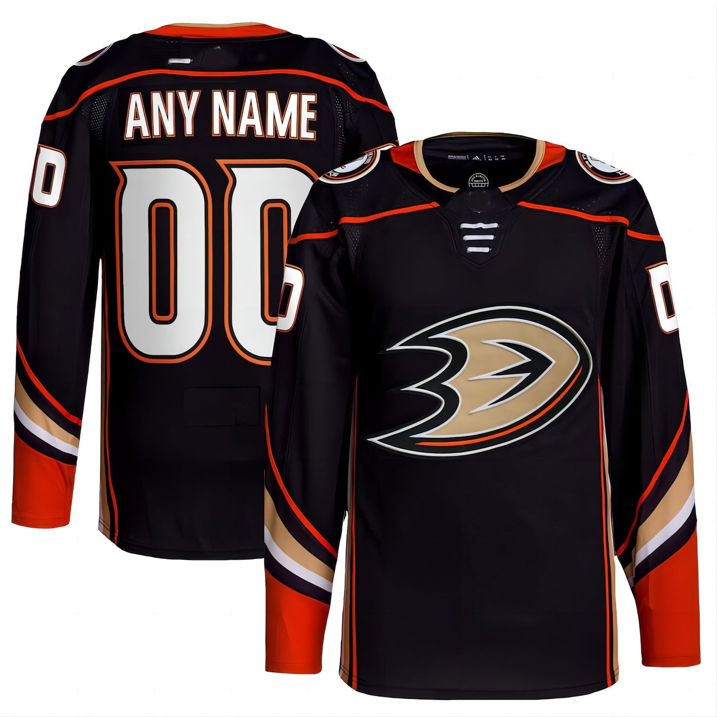 Custom A.Ducks  Home Authentic Pro Jersey Black Stitched American Hockey Jerseys CROVYIE