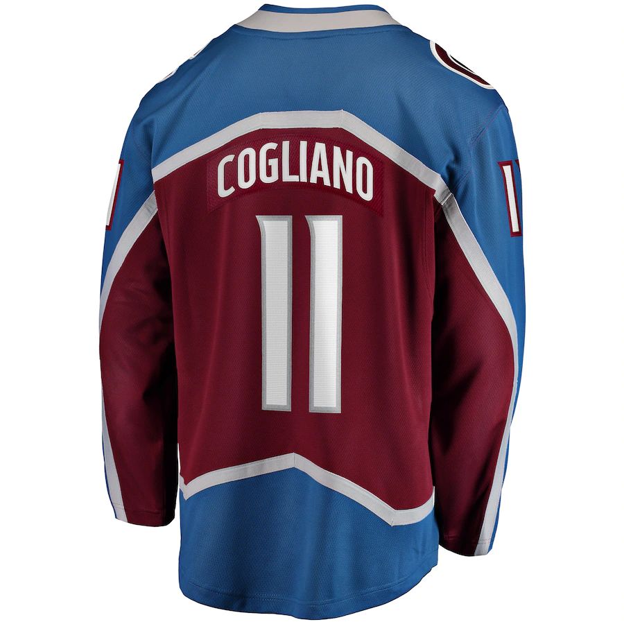 C.Avalanche #11 Andrew Cogliano Fanatics Branded Home Breakaway Jersey Burgundy Stitched American Hockey Jerseys CROVYIE