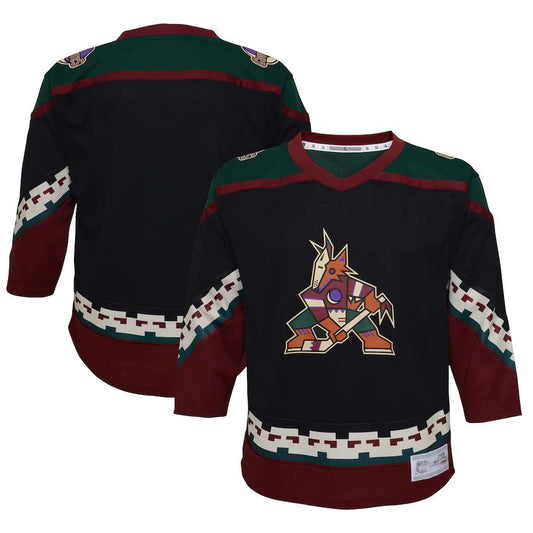 A.Coyotes Preschool 2021-22 Home Replica Jersey Black Stitched American Hockey Jerseys CROVYIE