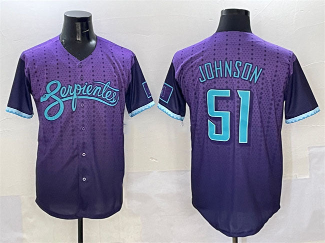 Arizona Diamondbacks #51 Randy Johnson Purple 2025 City Connect Limited Stitched Baseball Jersey