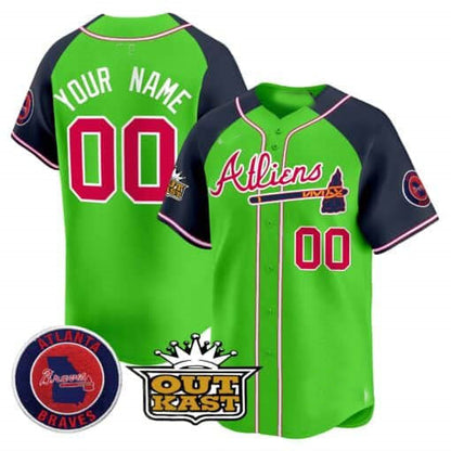 Custom Atlanta Braves Atliens Vapor Premier Limited ¨C All Stitched Baseball Jersey