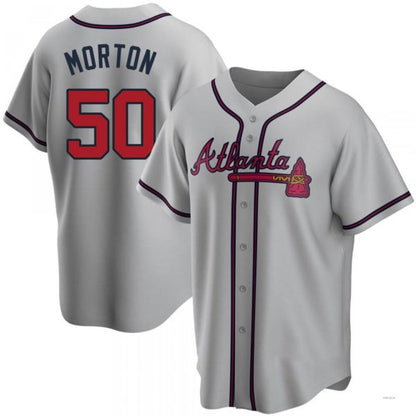 Atlanta Braves #50 Charlie Morton Gray Road Jersey Stitches Baseball Jerseys