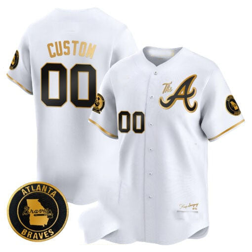 Custom Atlanta Braves Hank Aaron 715th Home Run Patch Vapor Premier Limited V2 ¨C All Stitched Baseball Jersey