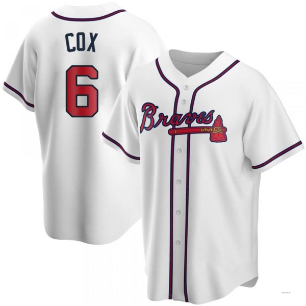 Atlanta Braves #6 Bobby Cox White Home Jersey Stitches Baseball Jerseys