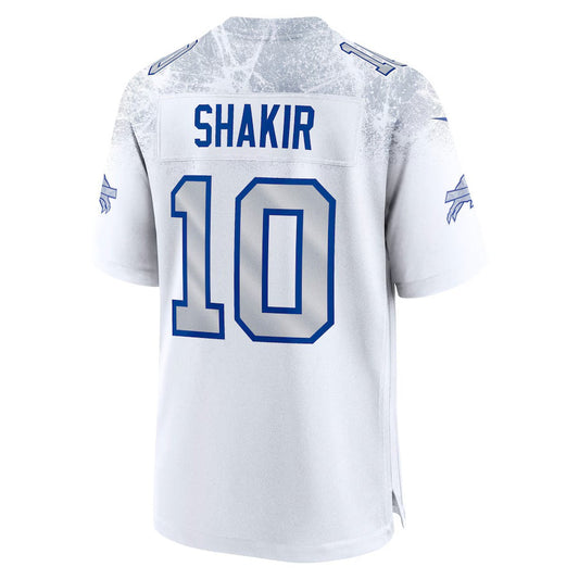 B.Bills #10 Khalil Shakir 2025 Rivalries Collection Game Jersey-Nery - White Football Stitched American Jersey-Nerys