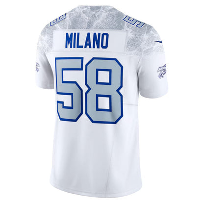 B.Bills #58 Matt Milano 2025 Rivalries Collection Limited Jersey-Nery - White Football Stitched American Jersey-Nerys