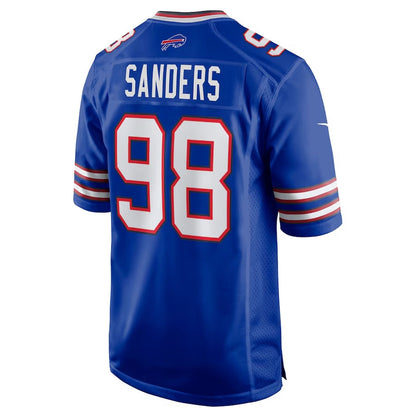 B.Bills #98 T.J. Sanders Royal Team Game American Football Jerseys