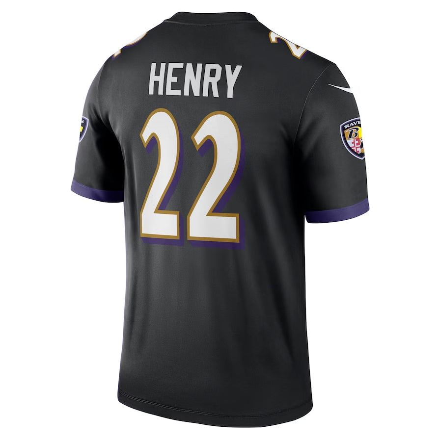 B.Ravens #22 Derrick Henry Black Alternate Legend Stitched American Football Jerseys