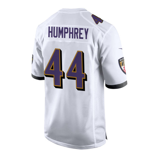 B.Ravens #44 Marlon Humphrey White Game Player Jersey Stitched American Football Jerseys