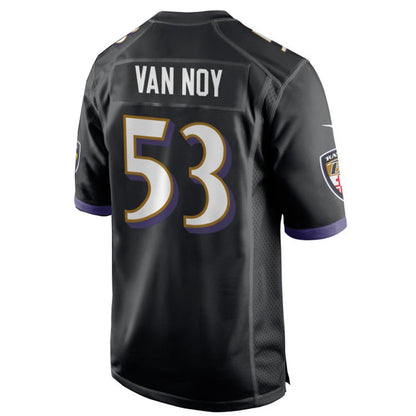 B.Ravens #53 Kyle Van Noy Player Black Home Game Football Jerseys