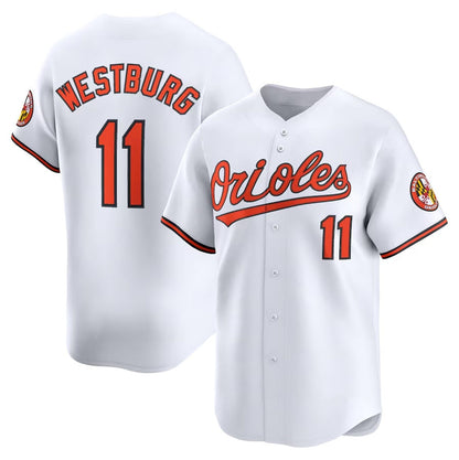 Baltimore Orioles #11 Jordan Westburg Alternate Limited Player Jersey - White Stitched Baseball Jersey