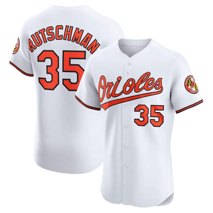 Baltimore Orioles #35 Adley Rutschman Home Elite Jersey - White Stitched Baseball Jersey