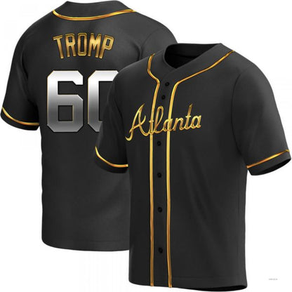Atlanta Braves #60 Chadwick Tromp Black Golden Alternate Jersey Stitches Baseball Jerseys