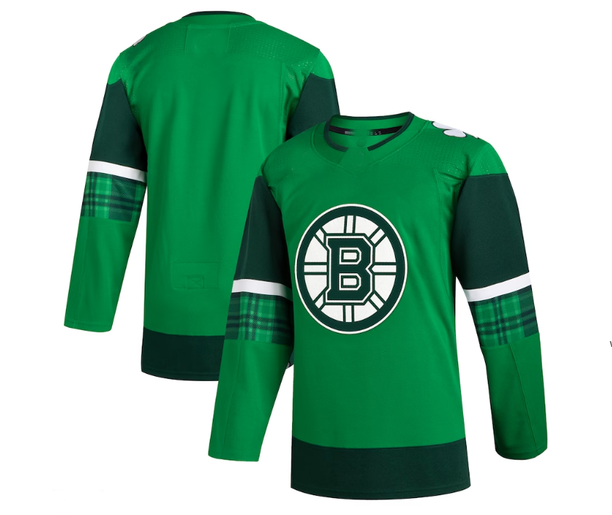 B.Bruins 2023 St. Patrick's Day Primegreen Authentic Jersey - Kelly Green Stitched American Hockey Jerseys CROVYIE