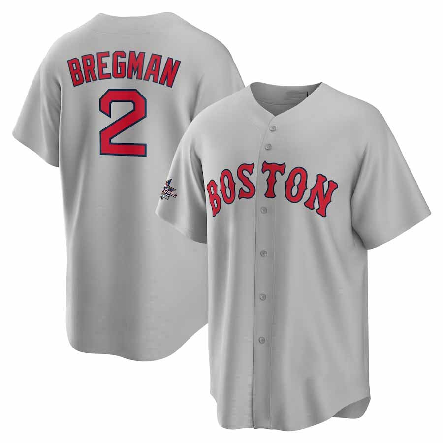 Boston Red Sox #2 Alex Bregman 2025 All-Star Game Road Replica Player Jersey - Gray Stitched Baseball Jersey