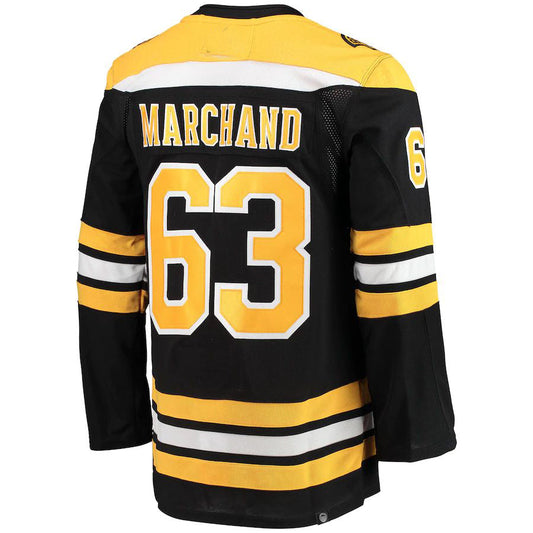 B.Bruins #63 Brad Marchand Home Primegreen Authentic Pro Player Jersey  Black Stitched American Hockey Jerseys CROVYIE