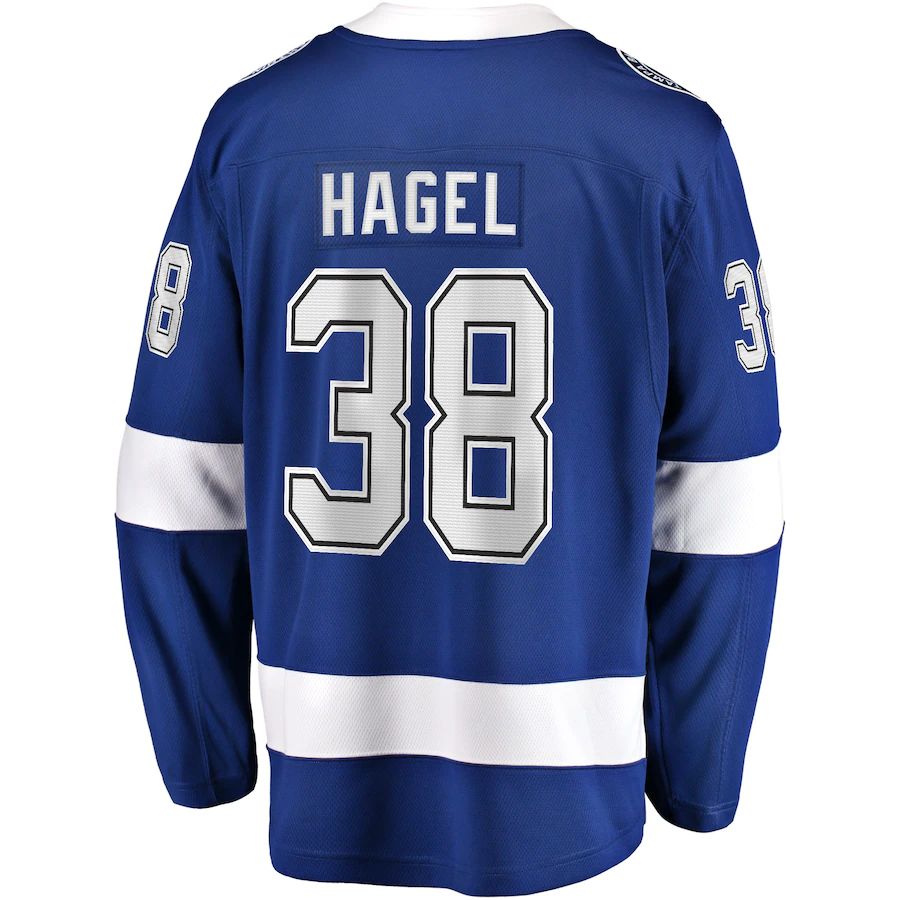 TB.Lightning #38 Brandon Hagel Fanatics Branded Home Breakaway Player Jersey Blue Stitched American Hockey Jerseys CROVYIE