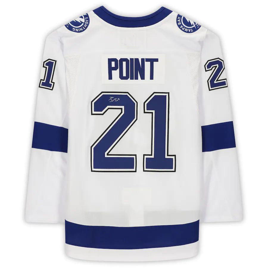 TB.Lightning #21 Brayden Point Fanatics Authentic Autographed with 2020 Stanley Cup Final Patch White Stitched American Hockey Jerseys CROVYIE