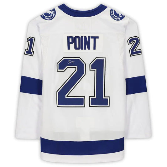 TB.Lightning #21 Brayden Point Fanatics Authentic Autographed with 2020 Stanley Cup Final Patch White Stitched American Hockey Jerseys CROVYIE