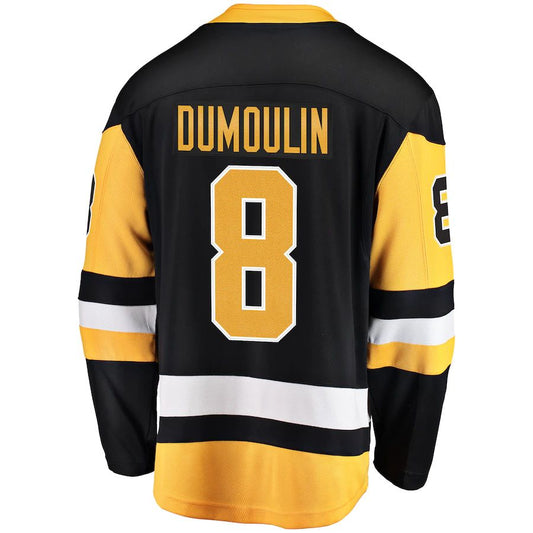 P.Penguins #8 Brian Dumoulin Fanatics Branded Home Breakaway Player Jersey Black Stitched American Hockey Jerseys CROVYIE