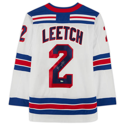 NY.Rangers #2 Brian Leetch Rangers Fanatics Authentic Autographed White Stitched American Hockey Jerseys CROVYIE