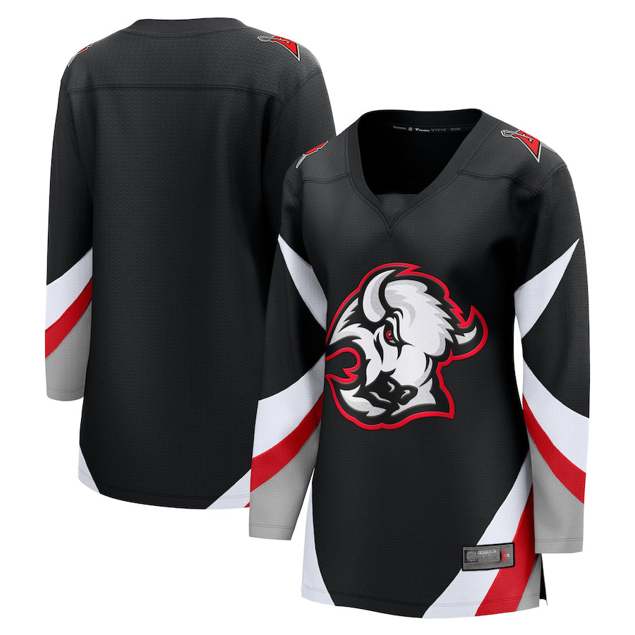 B.Sabres Fanatics Branded Alternate Premier Breakaway Blank Jersey Black Stitched American Hockey Jerseys CROVYIE
