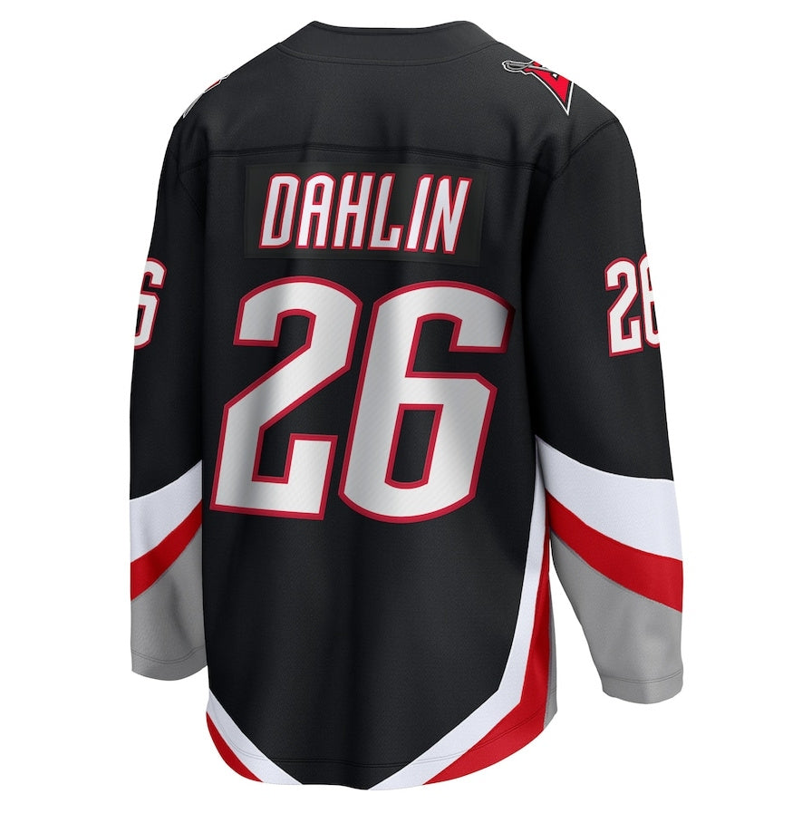 B.Sabres #26 Rasmus Dahlin Fanatics Alternate Premier Breakaway Player Jersey - Black Stitched American Hockey Jerseys CROVYIE