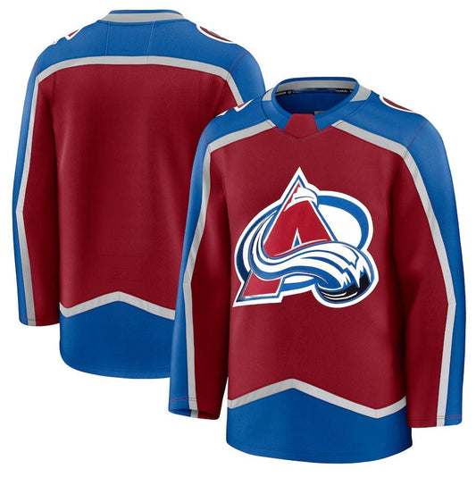 C.Avalanche Fanatics Home Premium Jersey - Burgundy Stitched American Hockey Jerseys CROVYIE