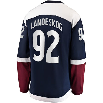 C.Avalanche #92 Gabriel Landeskog Fanatics Premier Breakaway Player Jersey - Navy Stitched American Hockey Jerseys CROVYIE