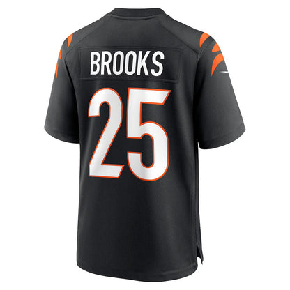 C.Bengals #25 Tahj Brooks Black Team Game American Football Jerseys