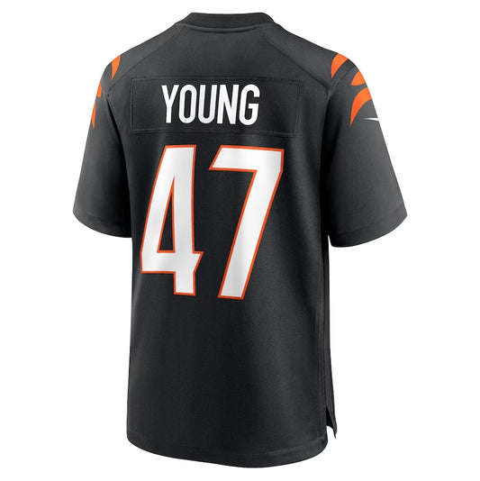 C.Bengals #47 Craig Young Black Team Game Stitched American Football Jerseys