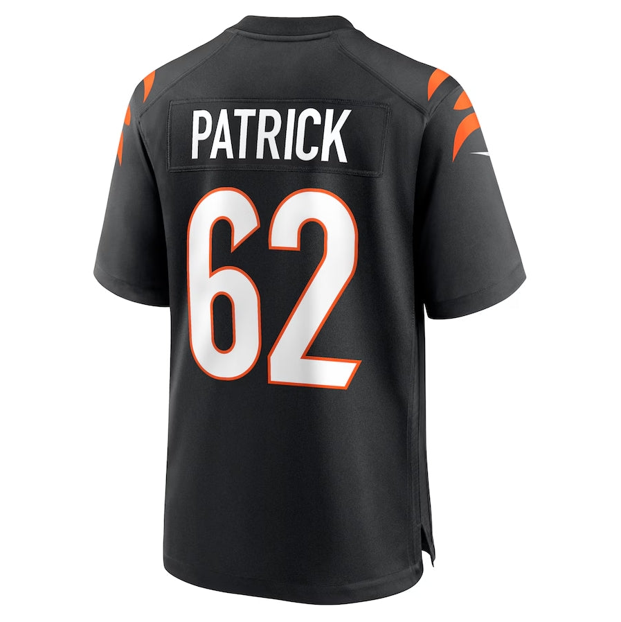 C.Bengals #62 Lucas Patrick Black Team Game Stitched American Football Jerseys